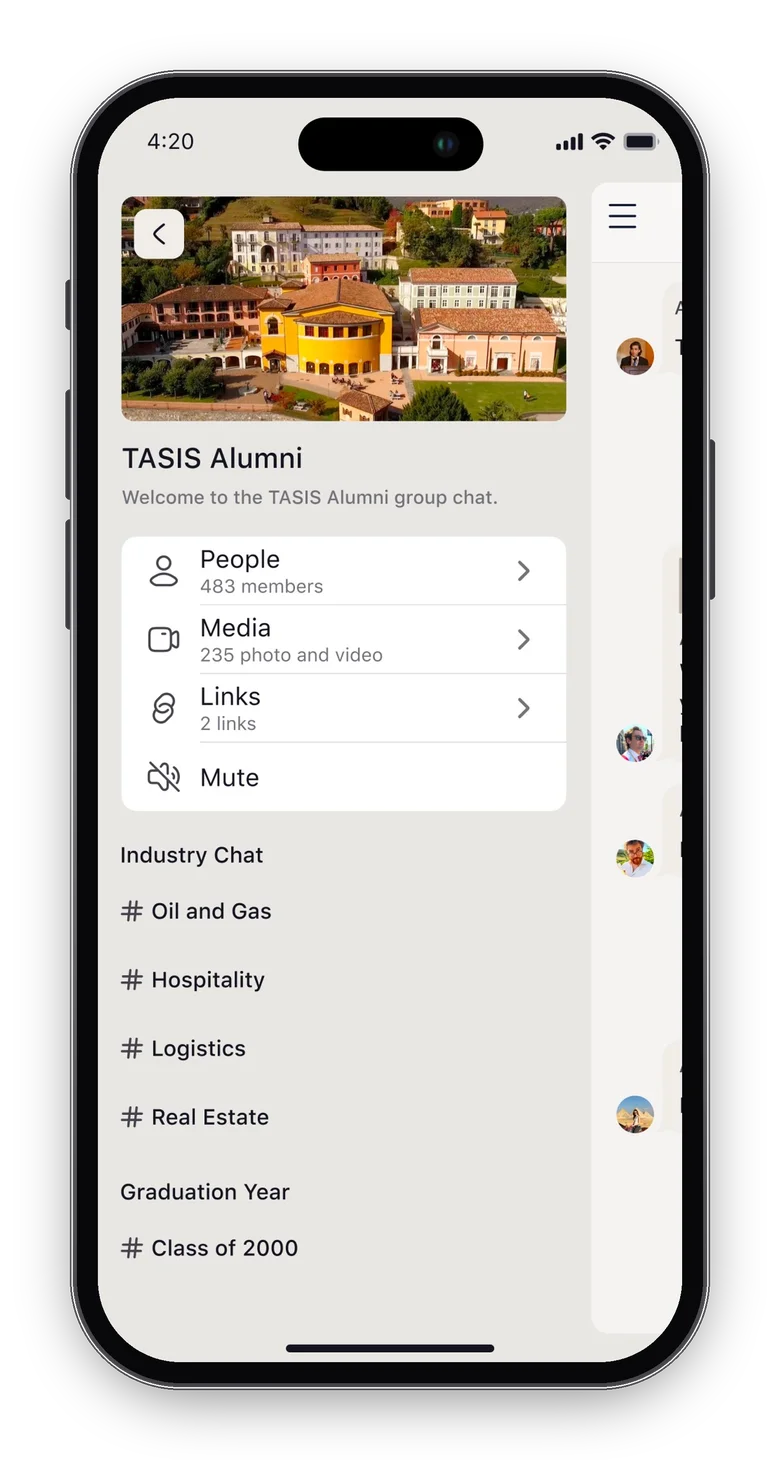 Alma Social app screen