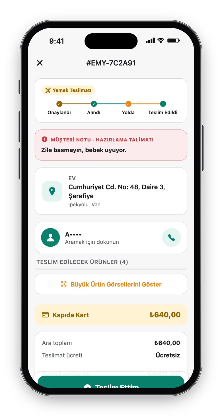 Eymoon couriers screen