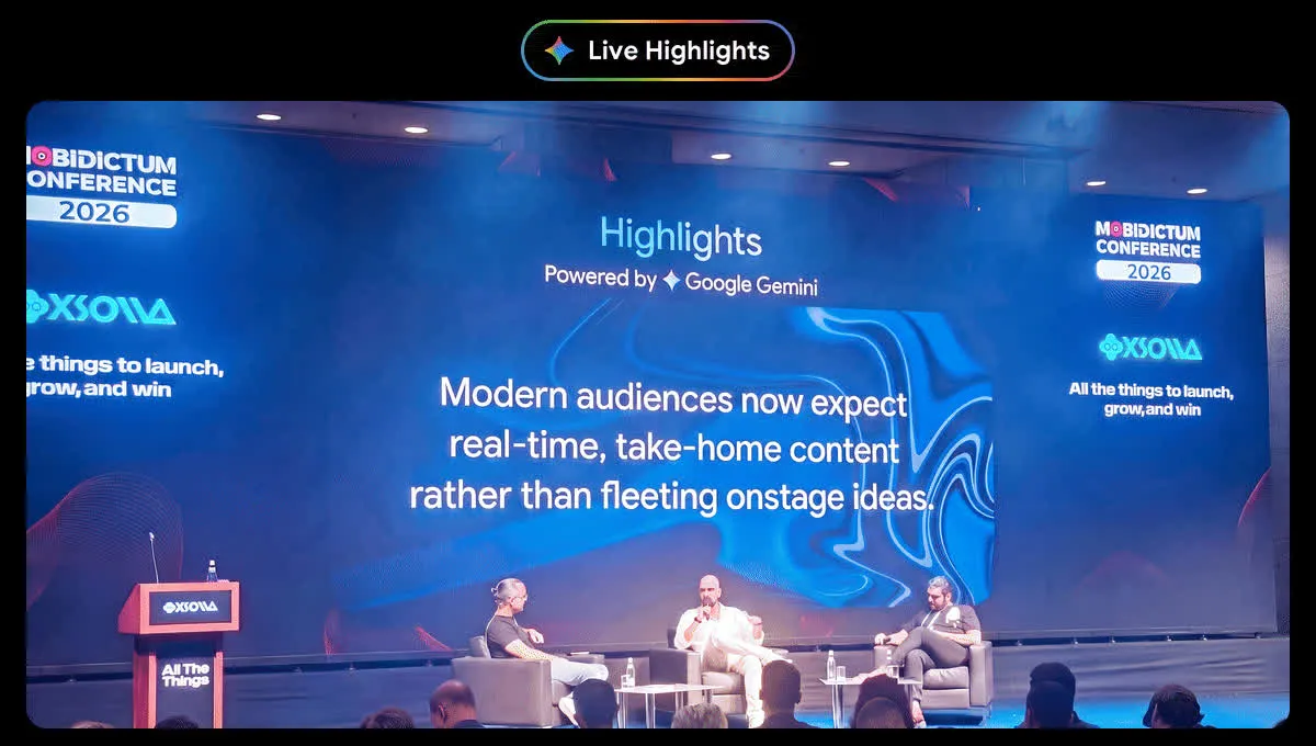 Gemini On Stage live highlights on the main screen